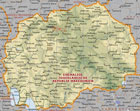 Kartenausschnitt von Mazedonien