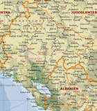 Kartenausschnitt von Montenegro