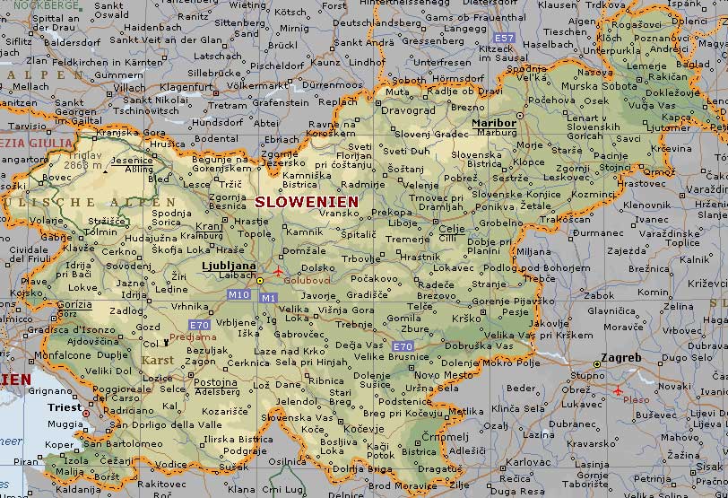 Karte österreich Slowenien | creactie